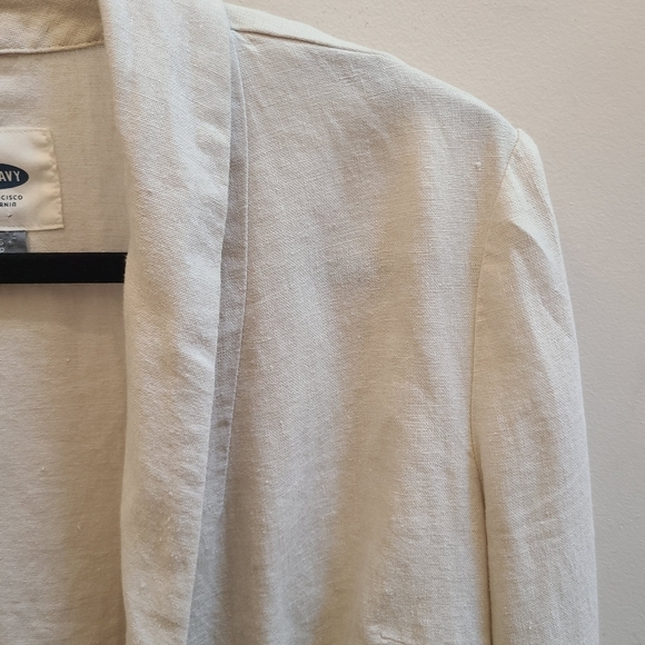 Old Navy - Linen Blend Neutral Blazer - Flax Colour  - Size S - Picture 3 of 11
